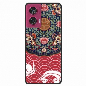 Hoesje Motorola Edge 50 Fusion Bloemencluster En Draak