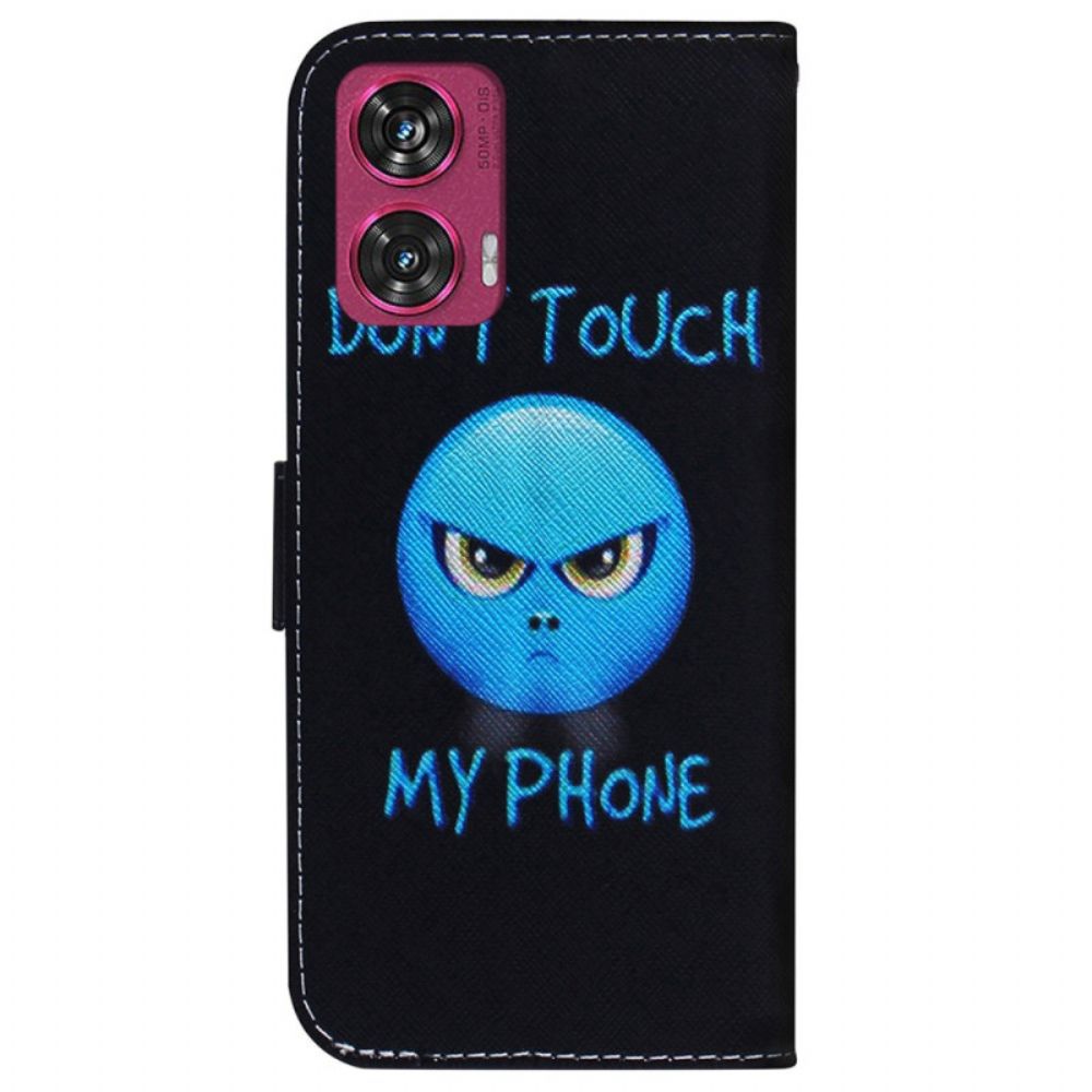 Leren Hoesje Motorola Edge 50 Fusion Telefoon-emoji