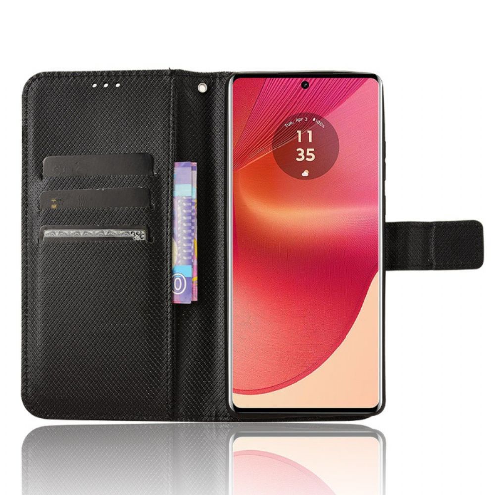 Leren Hoesje Voor Motorola Edge 50 Fusion Strappunten