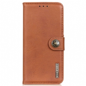 Leren Hoesje Voor Motorola Edge 50 Fusion Vintage Stijl Khazneh