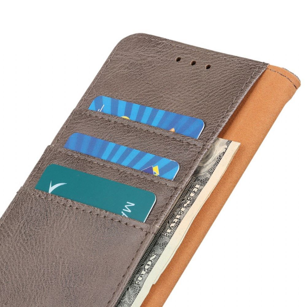 Leren Hoesje Voor Motorola Edge 50 Fusion Vintage Stijl Khazneh