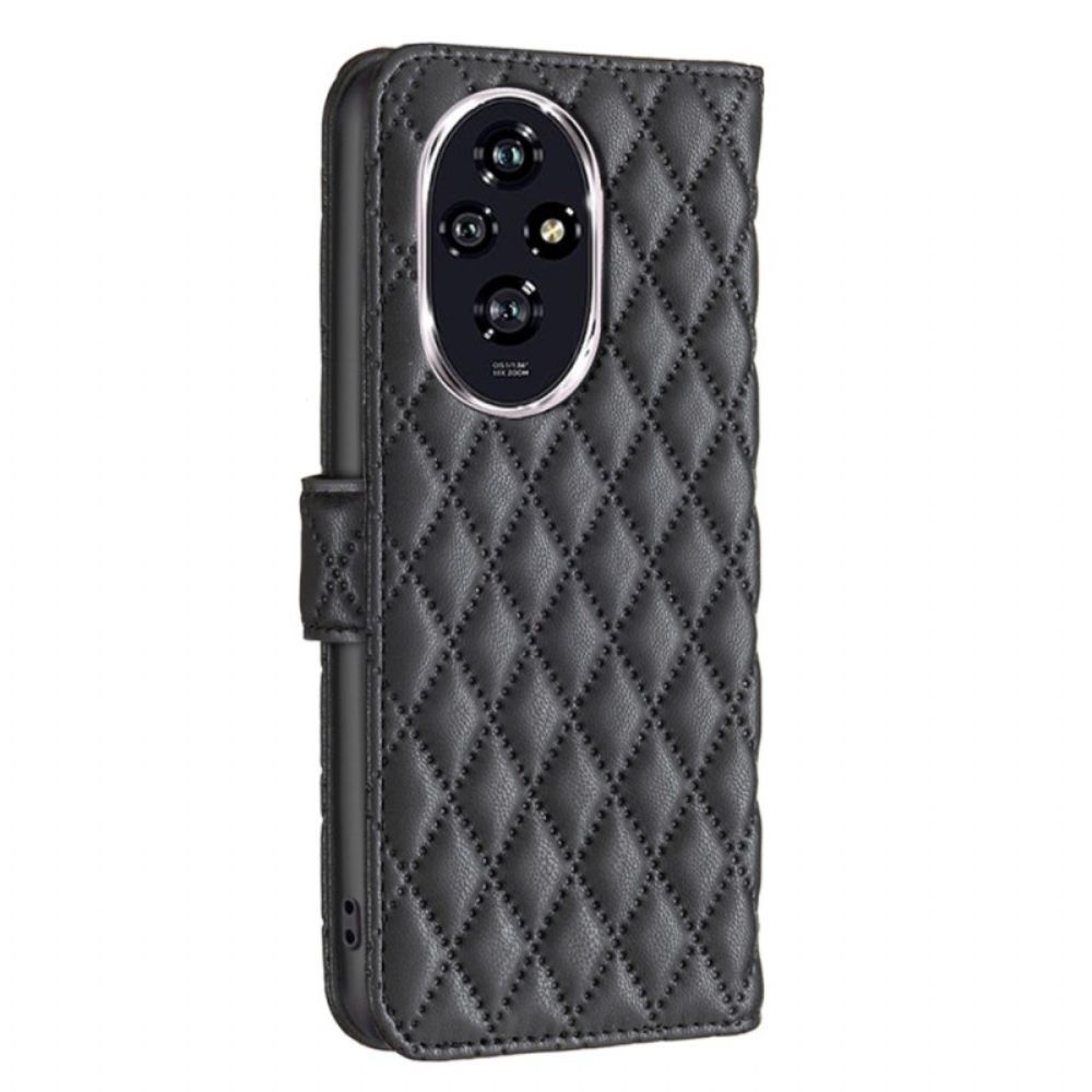 Flip Case Leren Honor 200 Gewatteerde Binfen Kleur