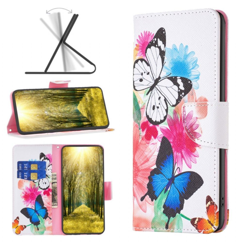 Leren Hoesje Honor 200 Twee Vlinders Bescherming Hoesje