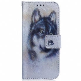 Leren Hoesje Honor 200 Wolvenaquarel Bescherming Hoesje