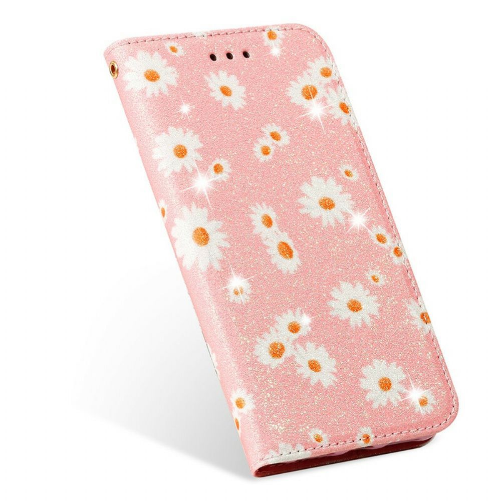 Bescherming Hoesje voor iPhone 13 Folio-hoesje Kunstleer Madeliefjes