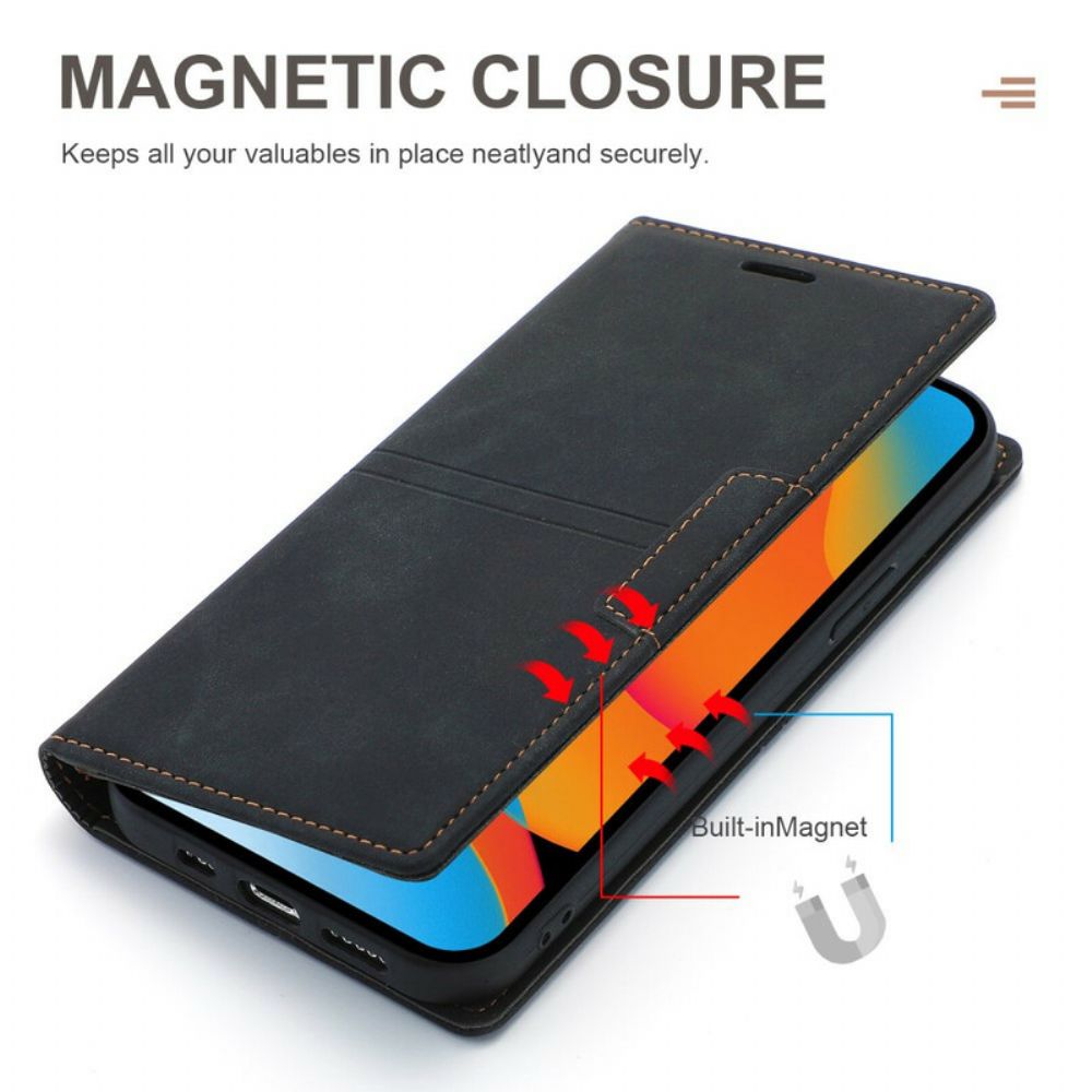 Bescherming Hoesje voor iPhone 13 Folio-hoesje Leren Couture Style Magnetische Sluiting