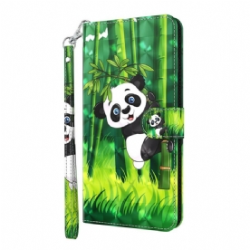 Flip Case voor iPhone 13 Panda En Bamboe