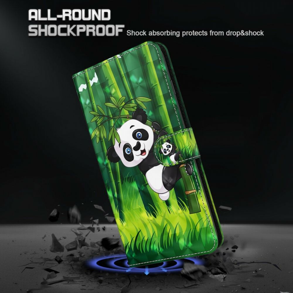 Flip Case voor iPhone 13 Panda En Bamboe