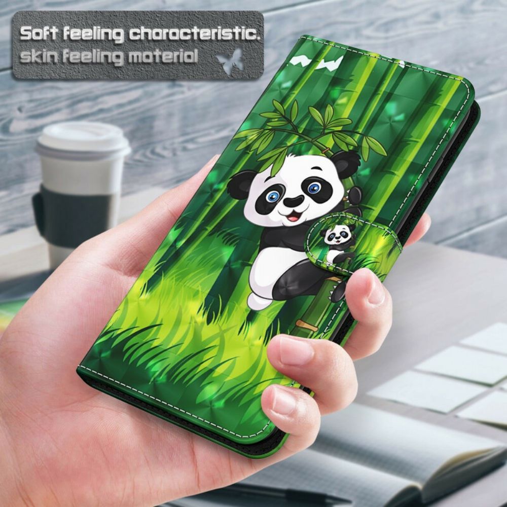 Flip Case voor iPhone 13 Panda En Bamboe