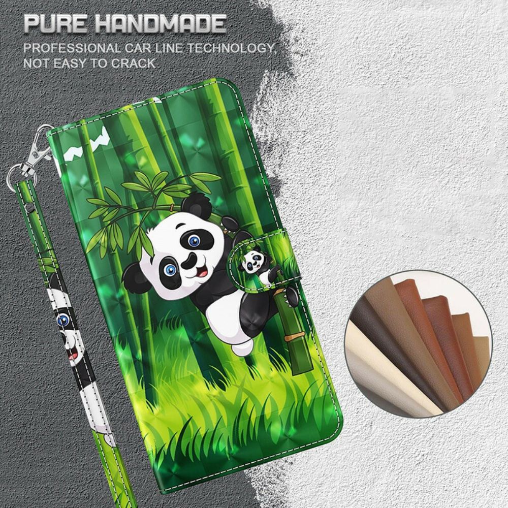 Flip Case voor iPhone 13 Panda En Bamboe