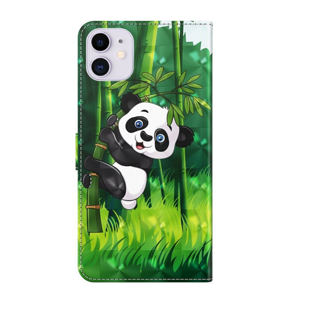 Flip Case voor iPhone 13 Panda En Bamboe