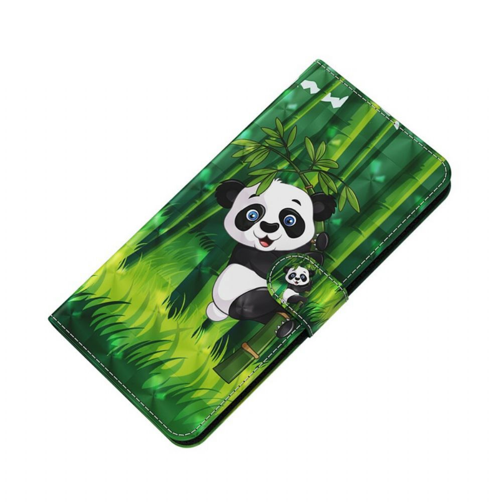 Flip Case voor iPhone 13 Panda En Bamboe