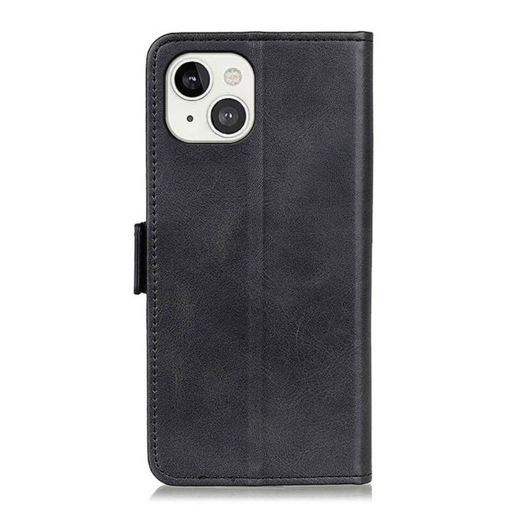 Folio-hoesje voor iPhone 13 Dubbele Sluiting