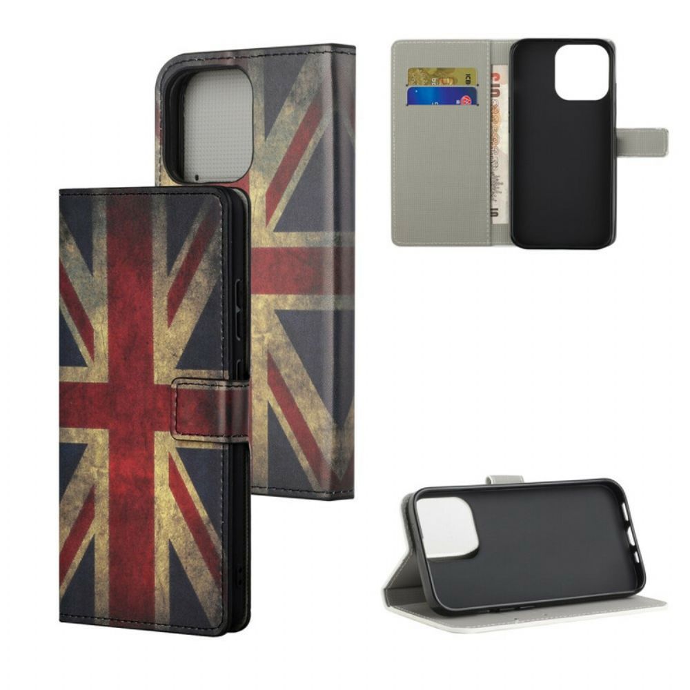 Folio-hoesje voor iPhone 13 Engeland Vlag