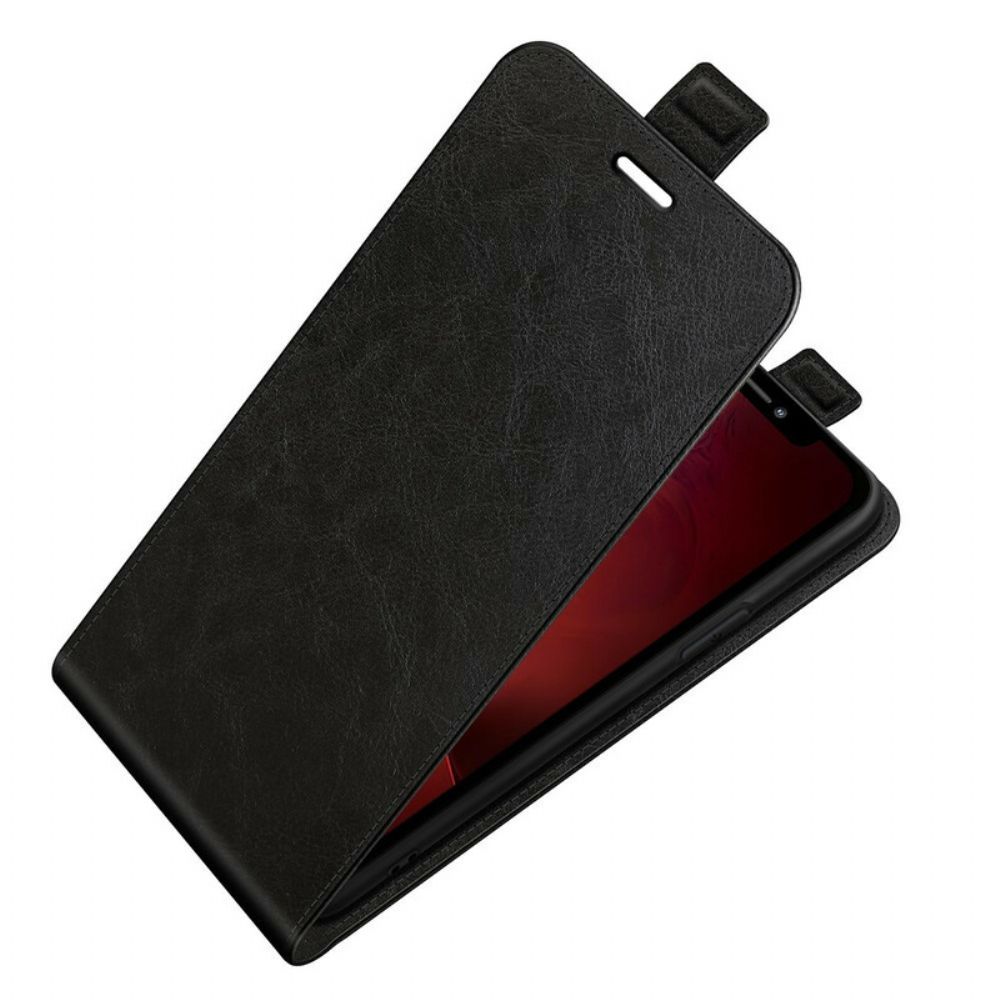 Folio-hoesje voor iPhone 13 Flip Case Verticale Flap Leereffect