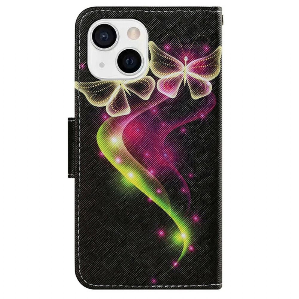 Folio-hoesje voor iPhone 13 Magische Vlinders