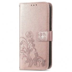 Folio-hoesje voor iPhone 13 Met Ketting Thong Floralie