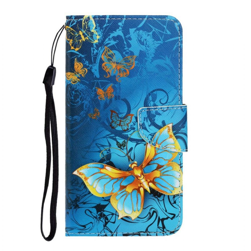 Folio-hoesje voor iPhone 13 Met Ketting Vlinderriem Variaties