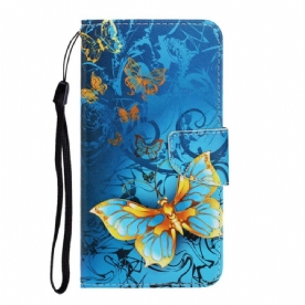 Folio-hoesje voor iPhone 13 Met Ketting Vlinderriem Variaties