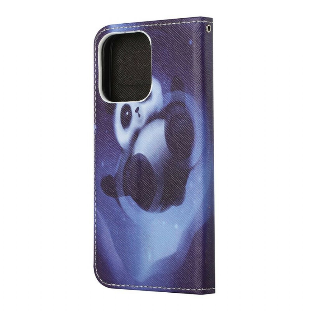 Folio-hoesje voor iPhone 13 Panda Ruimte