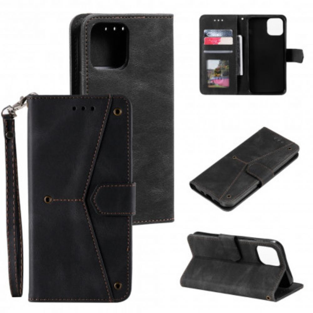 Folio-hoesje voor iPhone 13 Skin-touch-naden