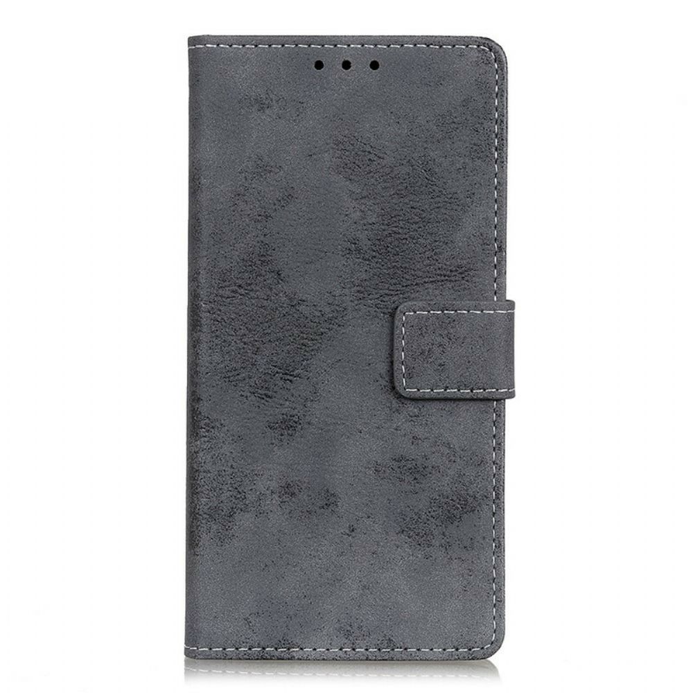 Folio-hoesje voor iPhone 13 Vintage Leereffect