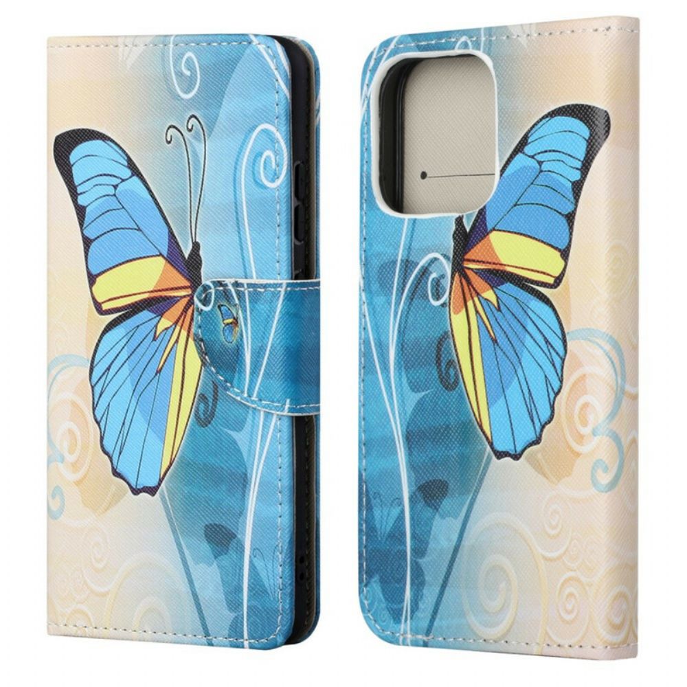 Folio-hoesje voor iPhone 13 Vlinders