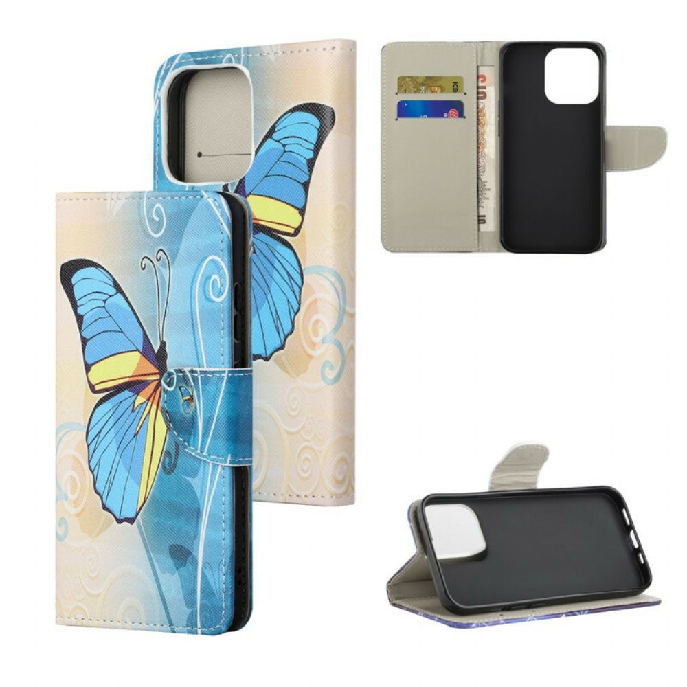 Folio-hoesje voor iPhone 13 Vlinders