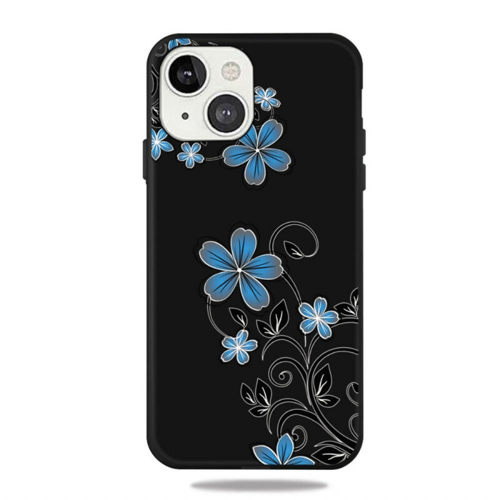 Hoesje voor iPhone 13 Blauwe Bloemen