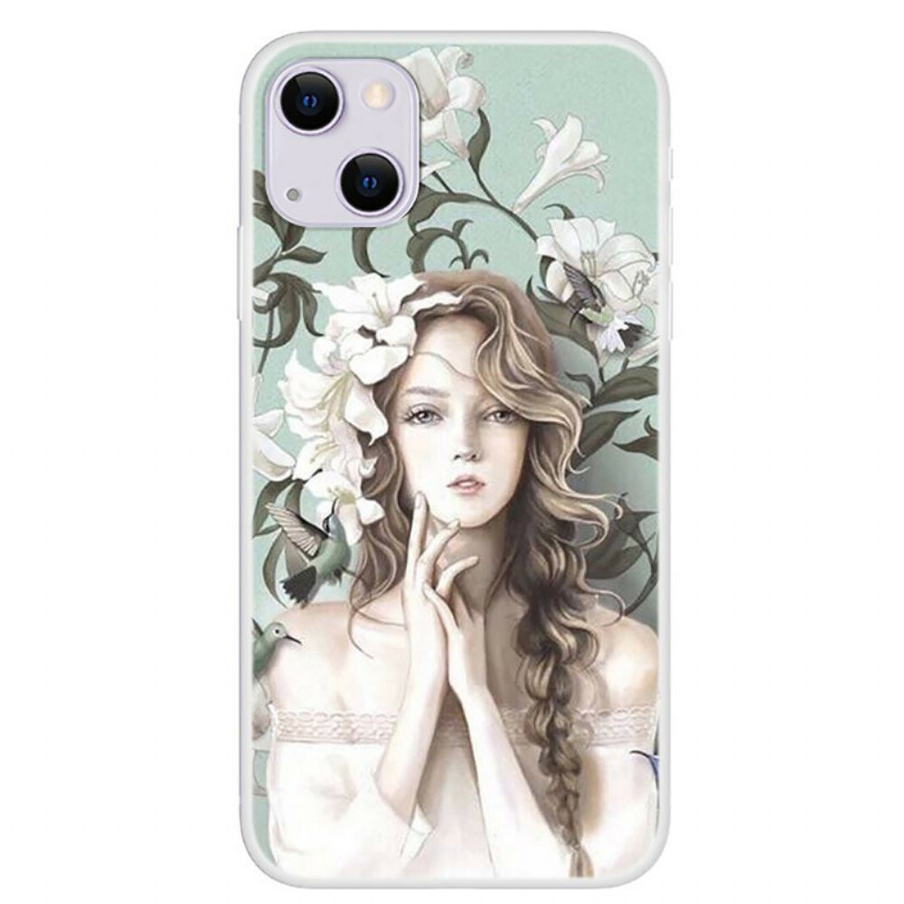 Hoesje voor iPhone 13 De Bloemenvrouw