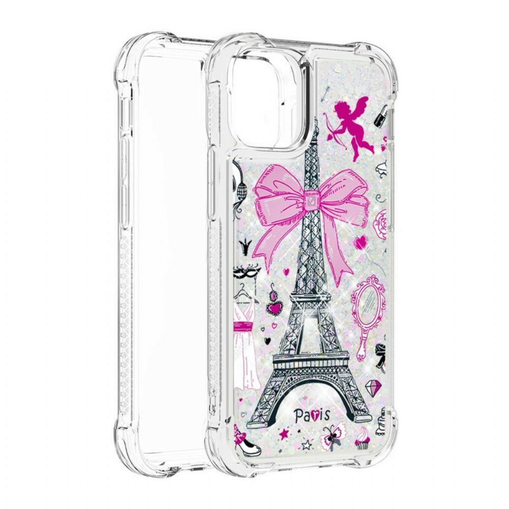 Hoesje voor iPhone 13 Eiffeltoren Glitter