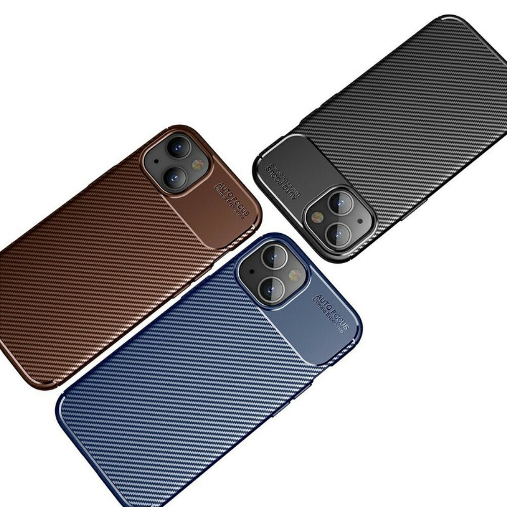 Hoesje voor iPhone 13 Flexibele Koolstofvezeltextuur