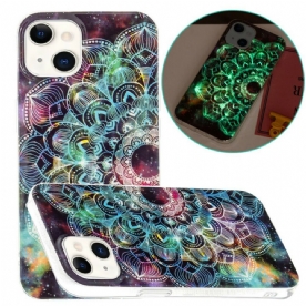 Hoesje voor iPhone 13 Fluorescerende Bloemenserie