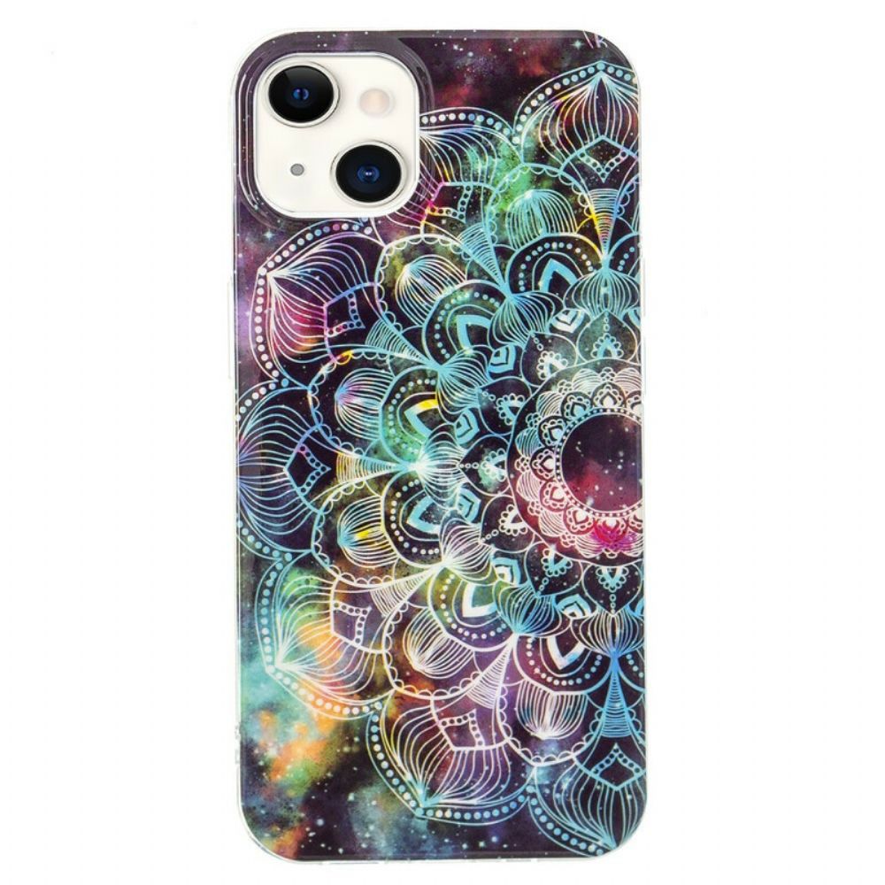 Hoesje voor iPhone 13 Fluorescerende Bloemenserie