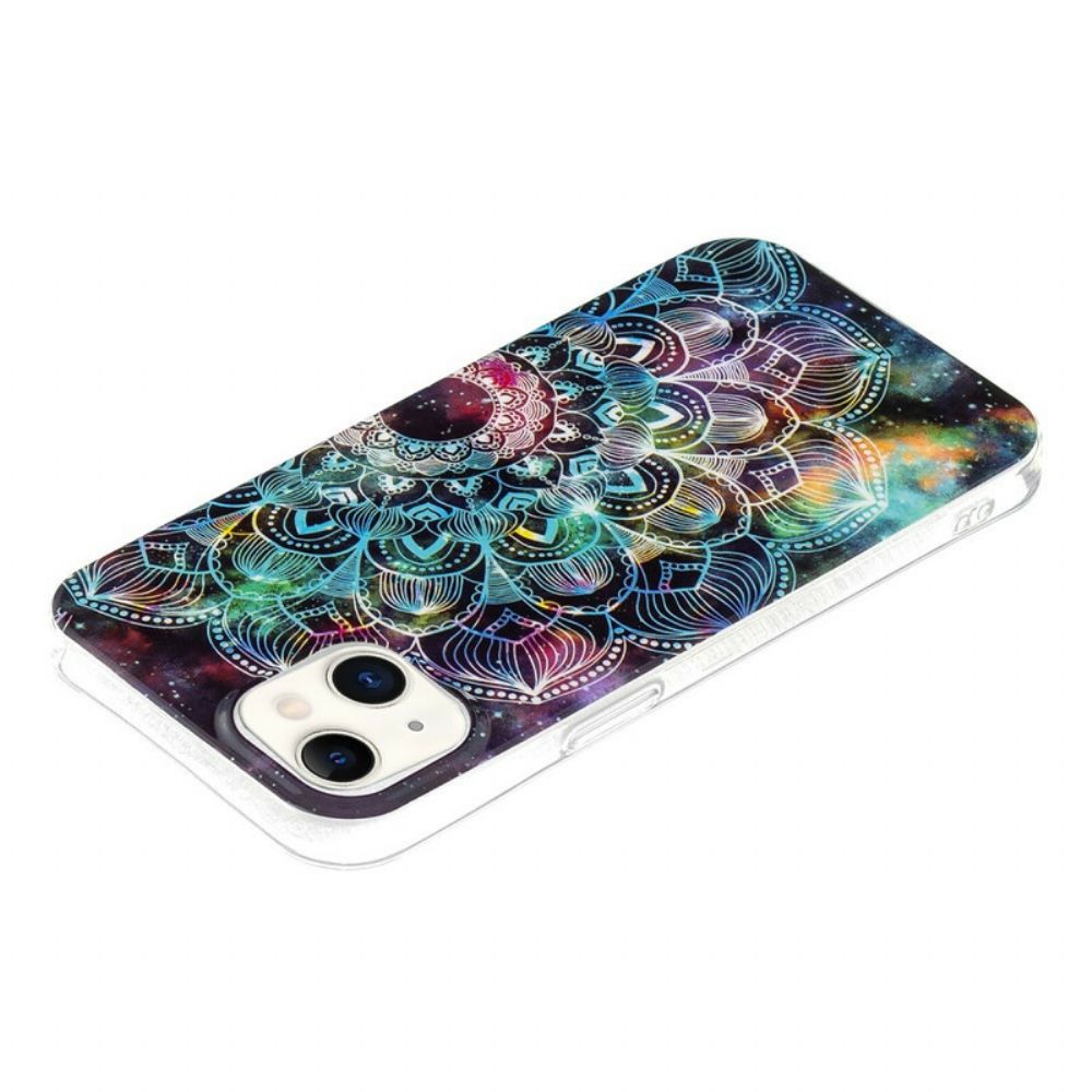 Hoesje voor iPhone 13 Fluorescerende Bloemenserie