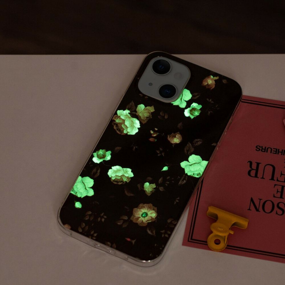 Hoesje voor iPhone 13 Fluorescerende Vrijheidsbloemen