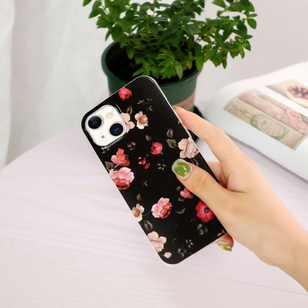 Hoesje voor iPhone 13 Fluorescerende Vrijheidsbloemen