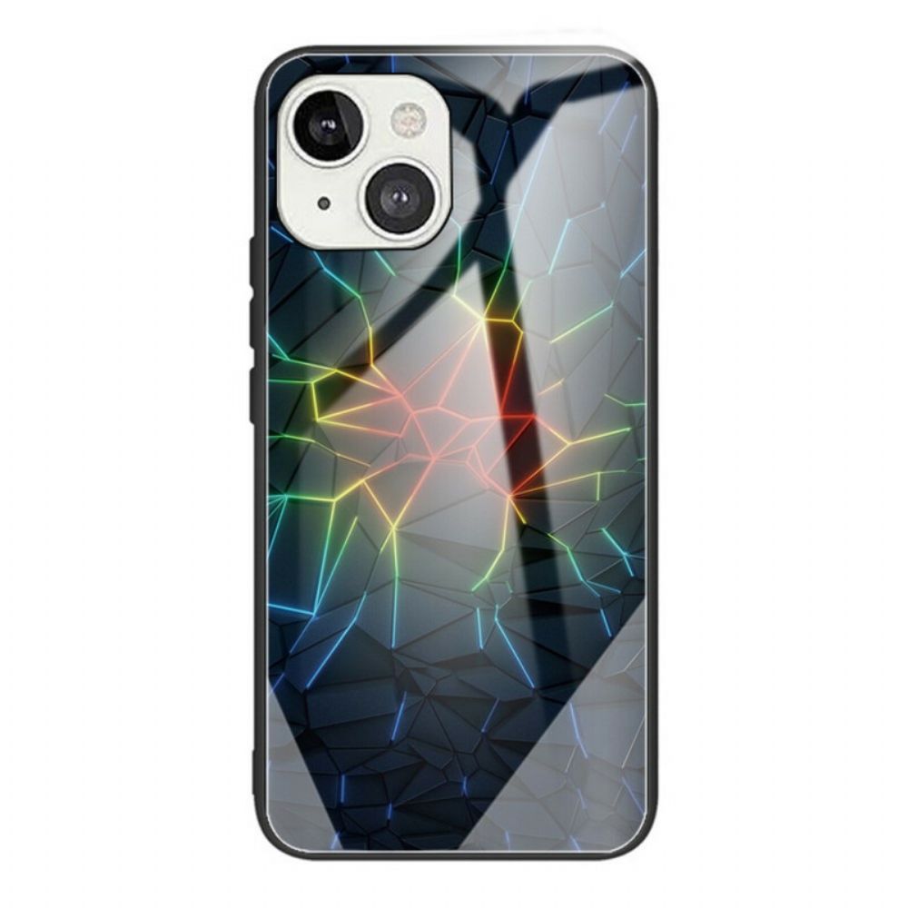 Hoesje voor iPhone 13 Geometrie Van Gehard Glas