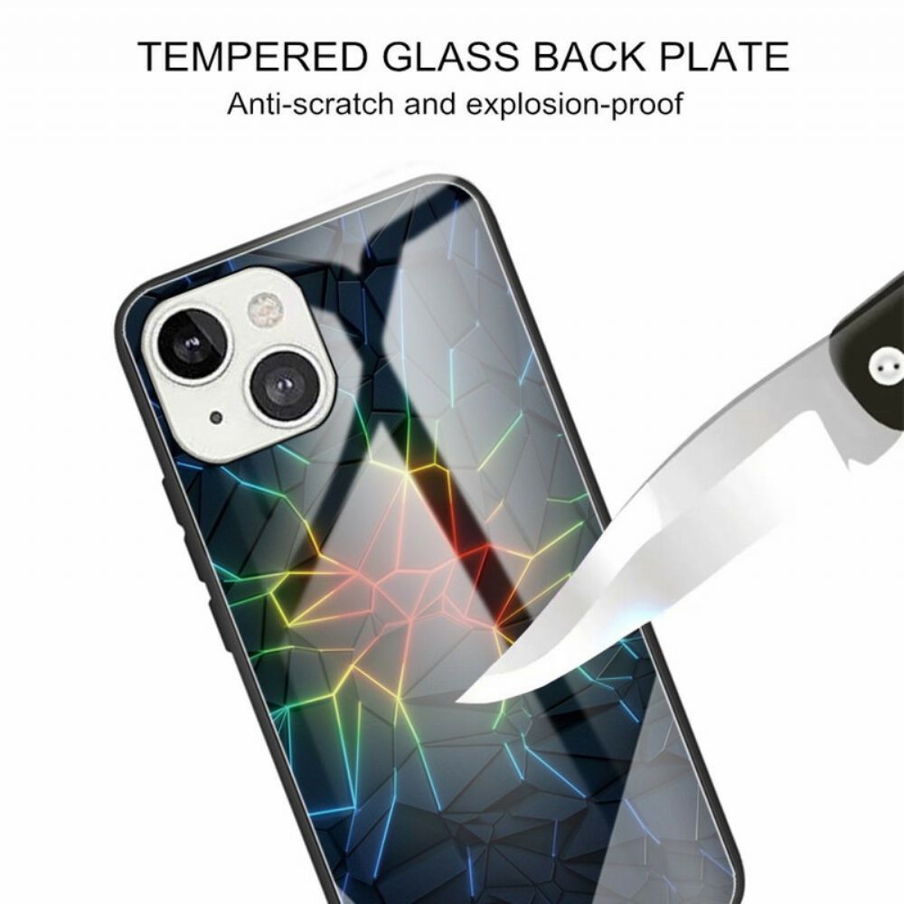 Hoesje voor iPhone 13 Geometrie Van Gehard Glas