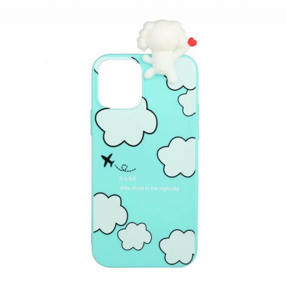 Hoesje voor iPhone 13 Hond In Wolken 3d