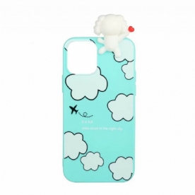 Hoesje voor iPhone 13 Hond In Wolken 3d