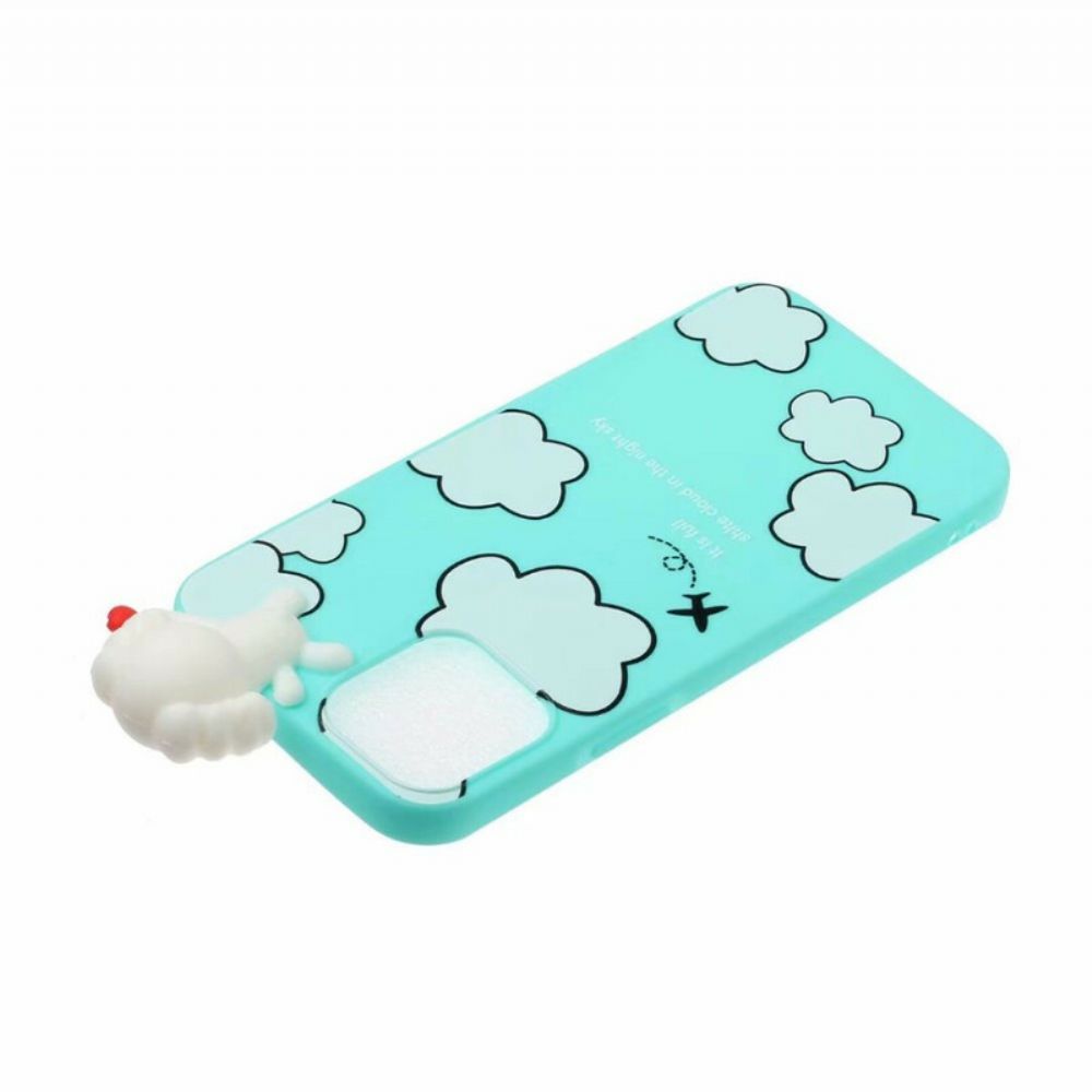 Hoesje voor iPhone 13 Hond In Wolken 3d