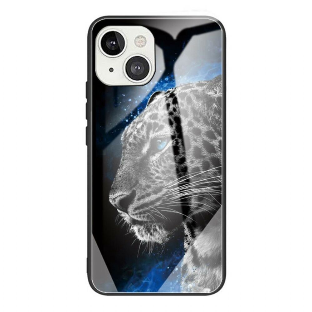 Hoesje voor iPhone 13 Kattengezicht Gehard Glas