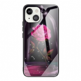 Hoesje voor iPhone 13 Magisch Roze Gehard Glas