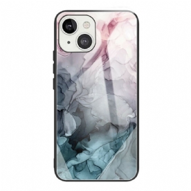 Hoesje voor iPhone 13 Marmer Gehard Glas