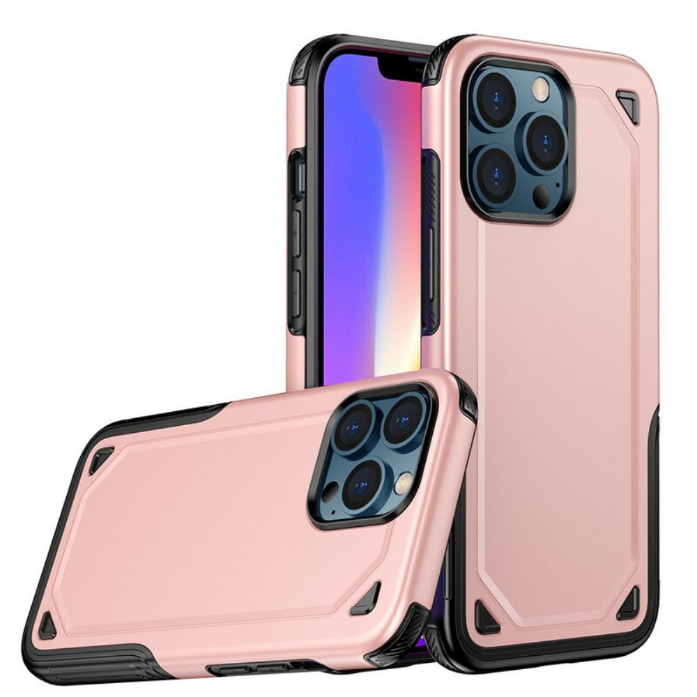 Hoesje voor iPhone 13 Metalen Effect Pantser