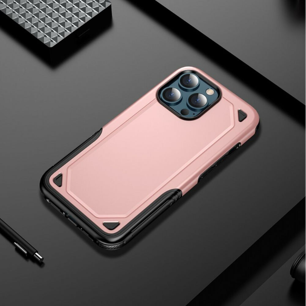 Hoesje voor iPhone 13 Metalen Effect Pantser