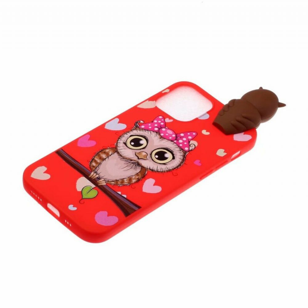 Hoesje voor iPhone 13 Miss Uil 3d