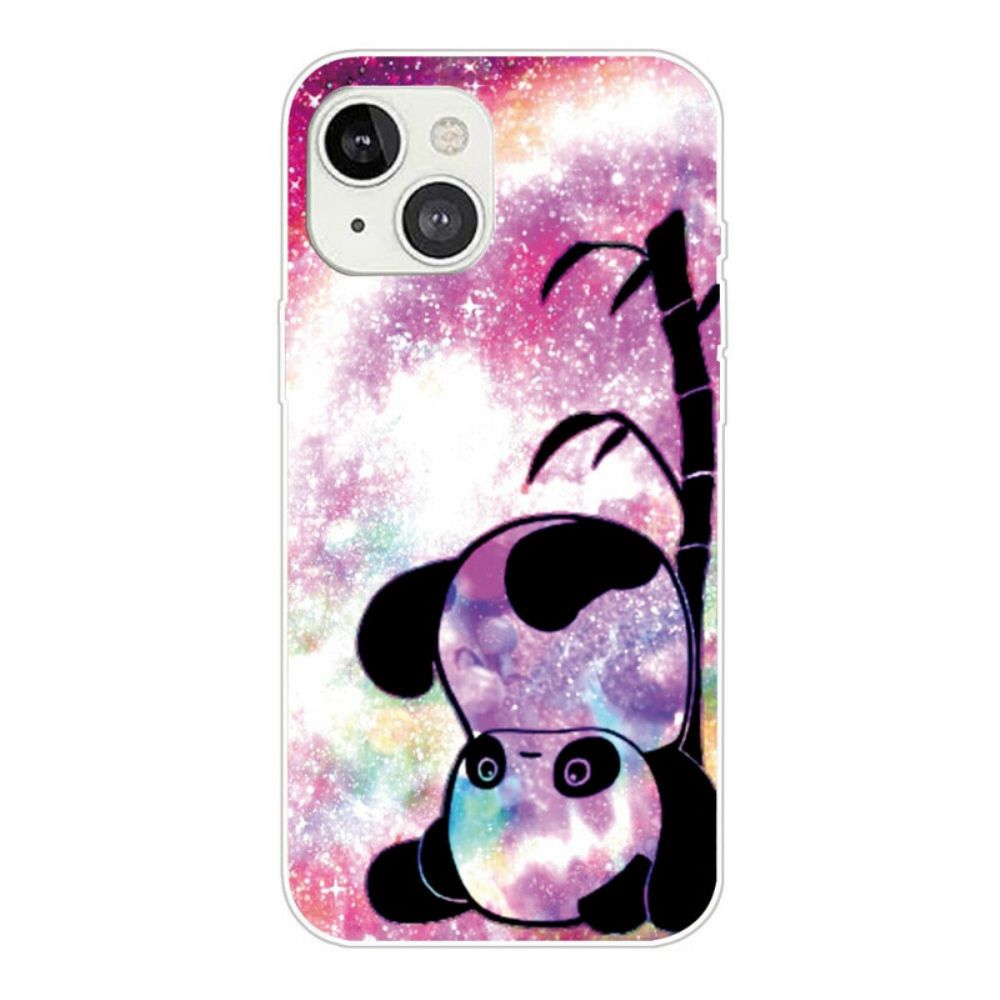 Hoesje voor iPhone 13 Panda En Bamboe