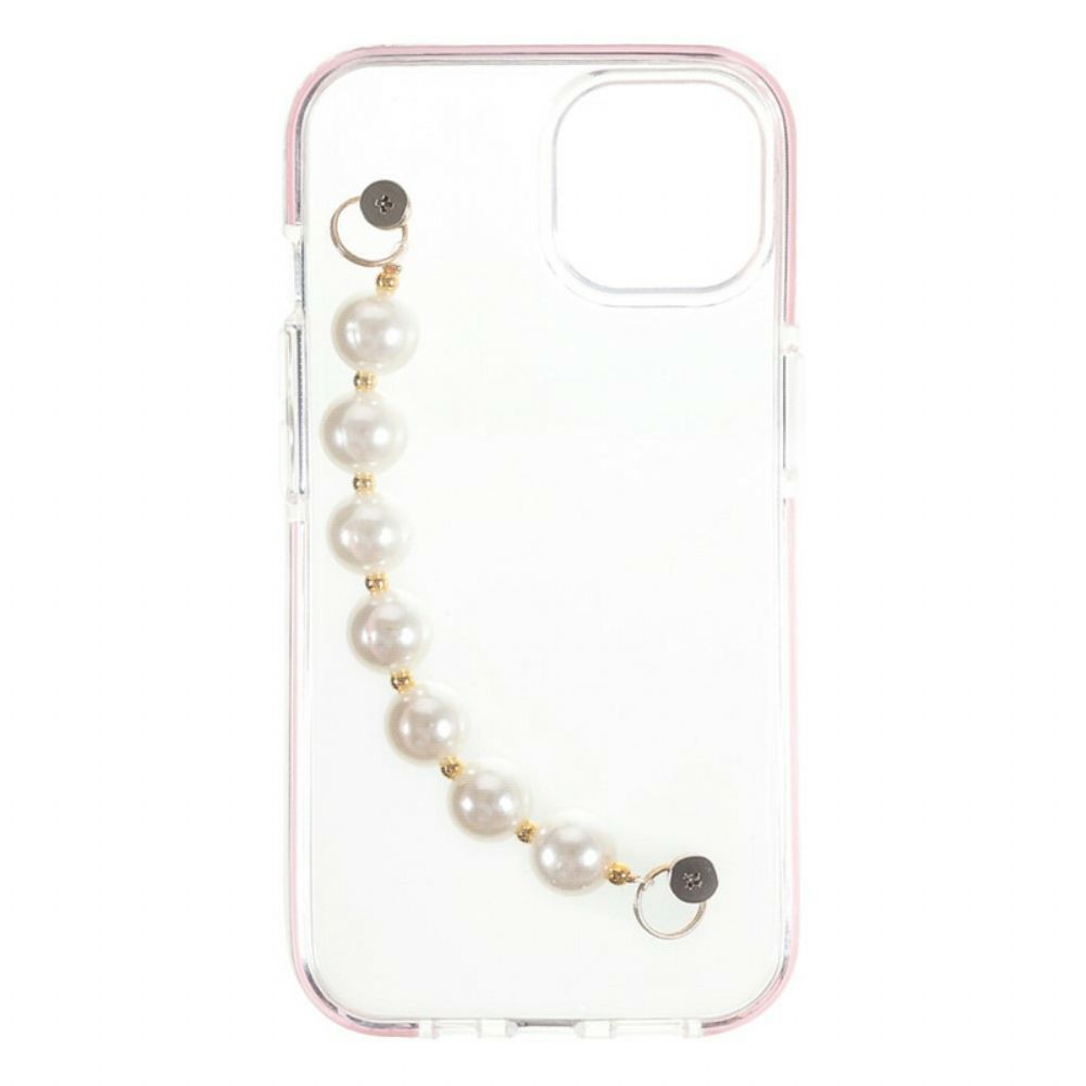 Hoesje voor iPhone 13 Siliconen Armband Kralen